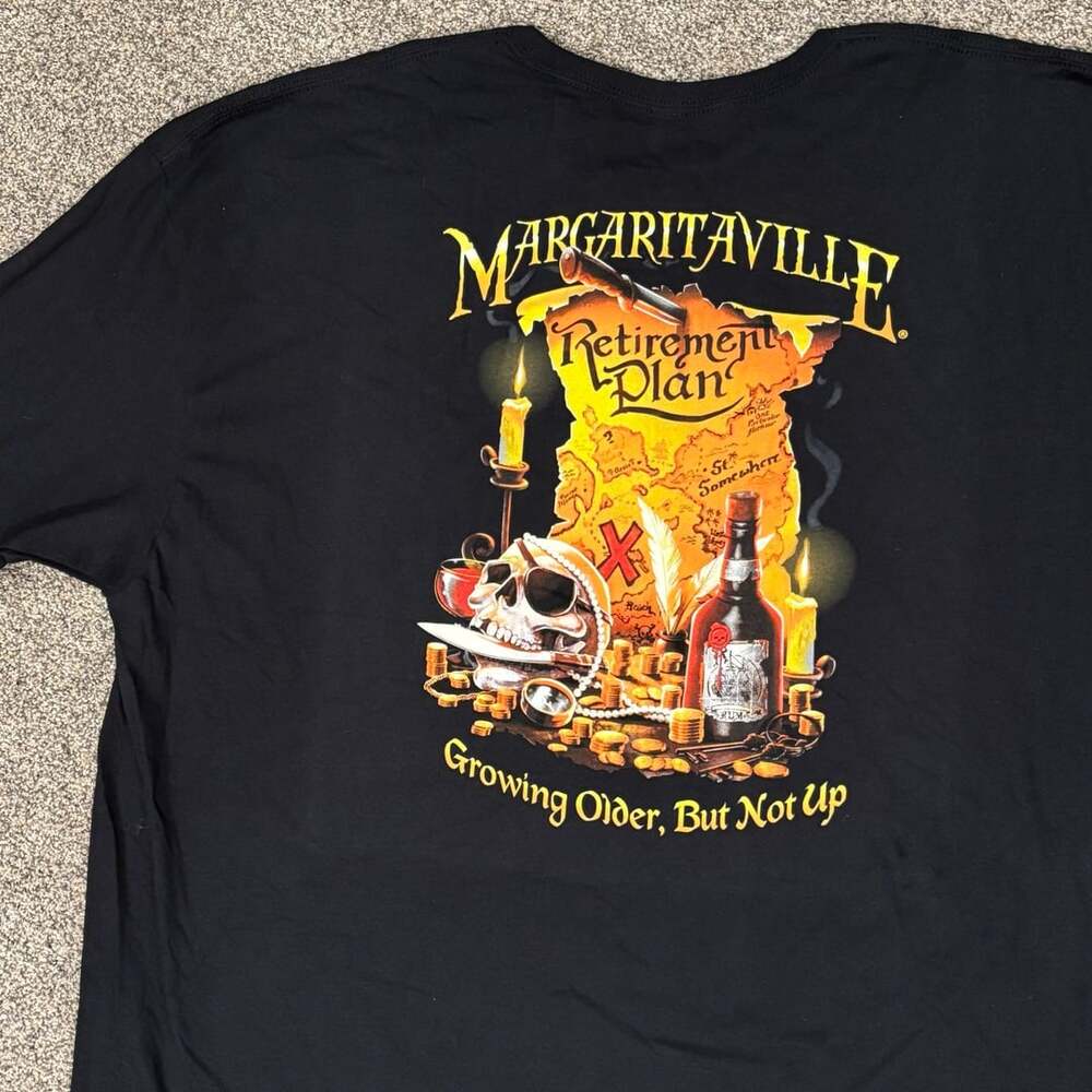 Margaritaville Retirement Plan T-Shirt Black Graphic Tee